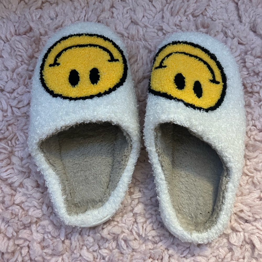 Smiley face slippers